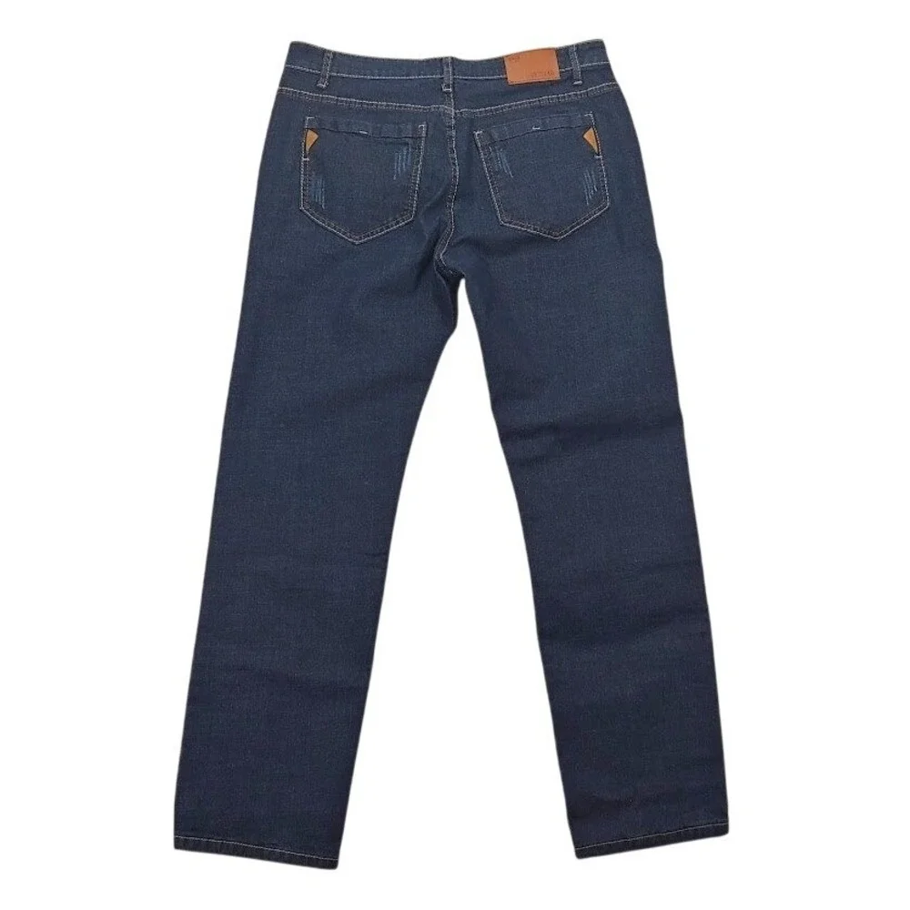 Jeans Wear Mens 34 Dark Wash‎ Straight Leg Jeans Classic Style Denim Pants